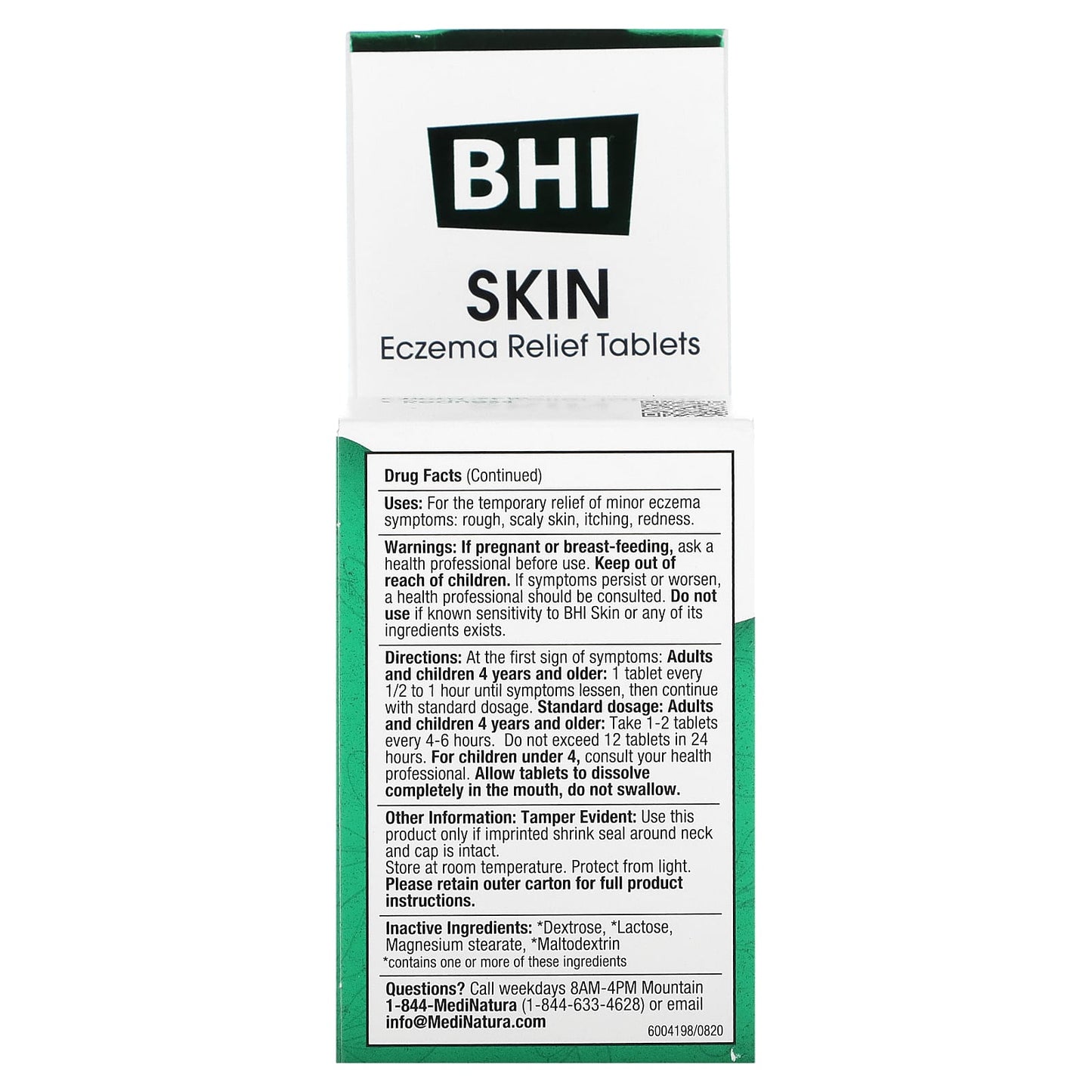 Medinatura, BHI Skin, 100 Tablets UPC 787647100613 | Hilife Vitamins