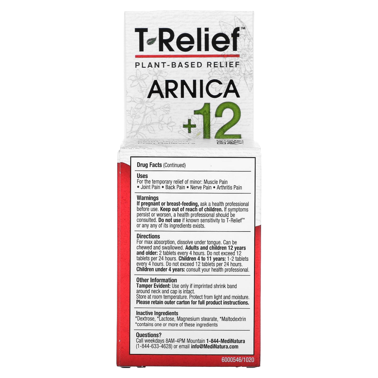 Medinatura, T-Relief Pain Tablets, 100 Tablets UPC 787647101030 | HiLife Vitamins