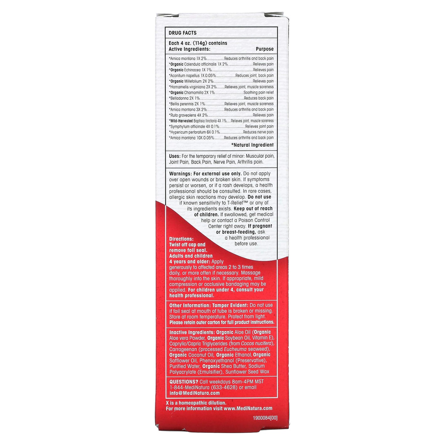 Medinatura, T-Relief Pain Ointment, 100 Grams UPC 787647101764 | Hilife Vitamins