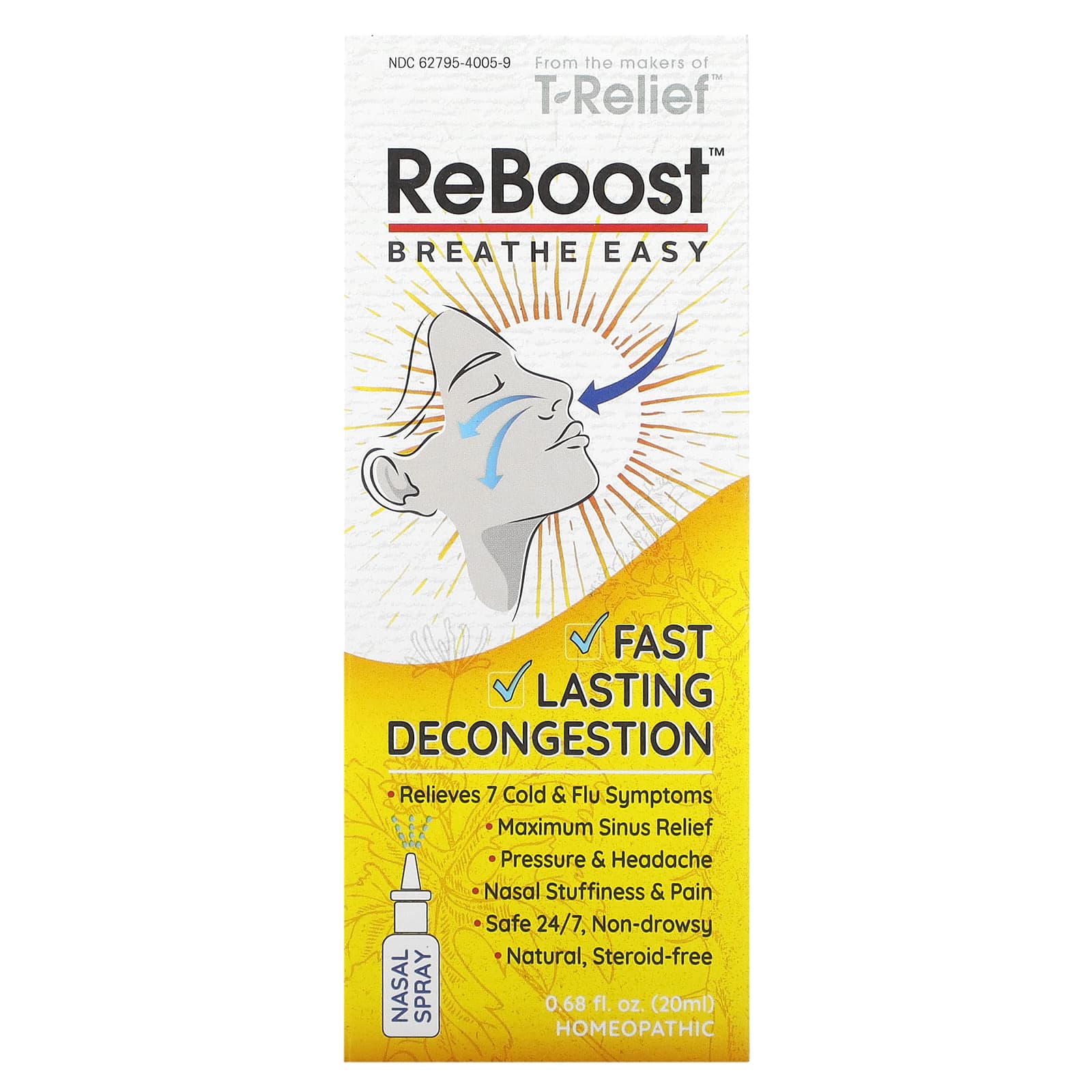 Medinatura, Reboost Decongestion Nasal Spray, 20 UPC 787647101863 | HiLife Vitamins