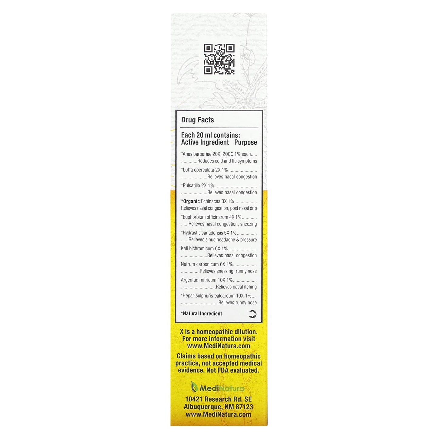 Medinatura, Reboost Decongestion Nasal Spray, 20 UPC 787647101863 | HiLife Vitamins
