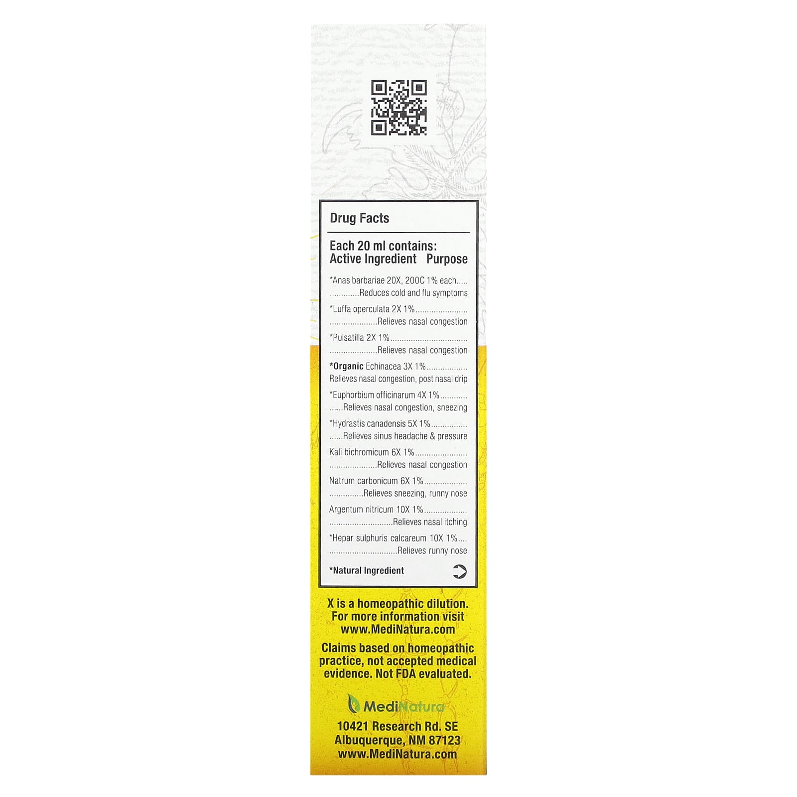 Medinatura, Reboost Decongestion Nasal Spray, 20 UPC 787647101863 | HiLife Vitamins