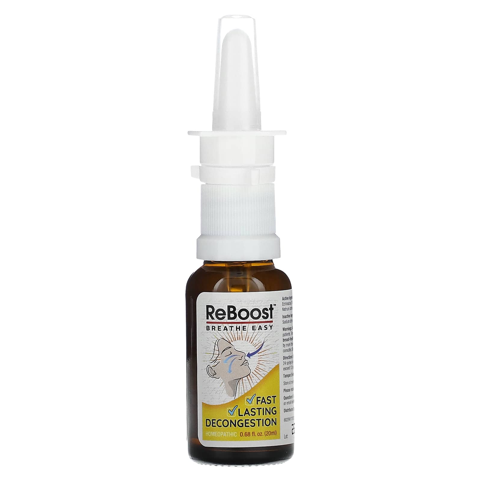 Medinatura, Reboost Decongestion Nasal Spray, 20 UPC 787647101863 | HiLife Vitamins