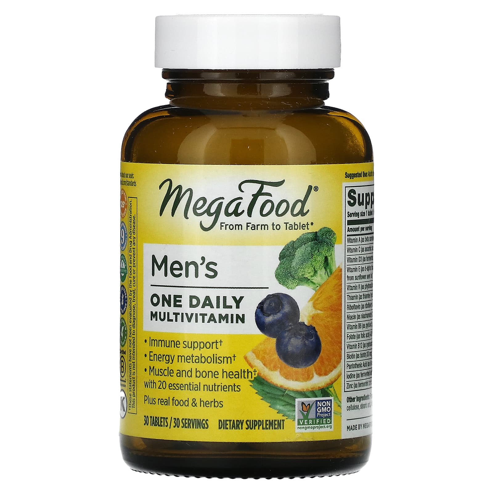 Megafood, Men’s One Daily, 30 Tablets UPC 051494101063 | HiLife Vitamins