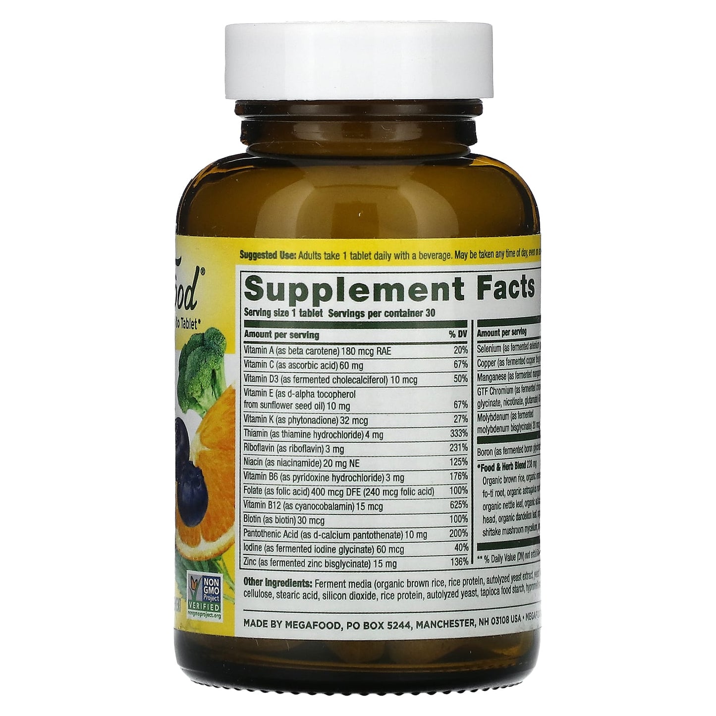 Megafood, Men’s One Daily, 30 Tablets - 051494101063 | Hilife Vitamins