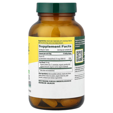Megafood, Vitamin D3, 1000 IU, 90 Tablets UPC 051494101155 | Hilife Vitamins