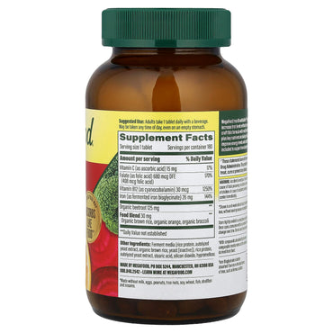 Megafood, Iron Blood Builder™, 180 Tablets UPC 051494101186 | Hilife Vitamins