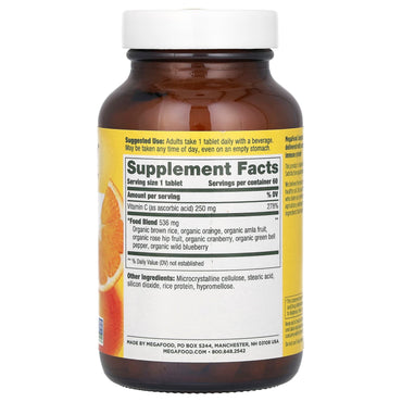 Megafood, Complex C, 60 Tablets UPC 051494101339 | HiLife Vitamins