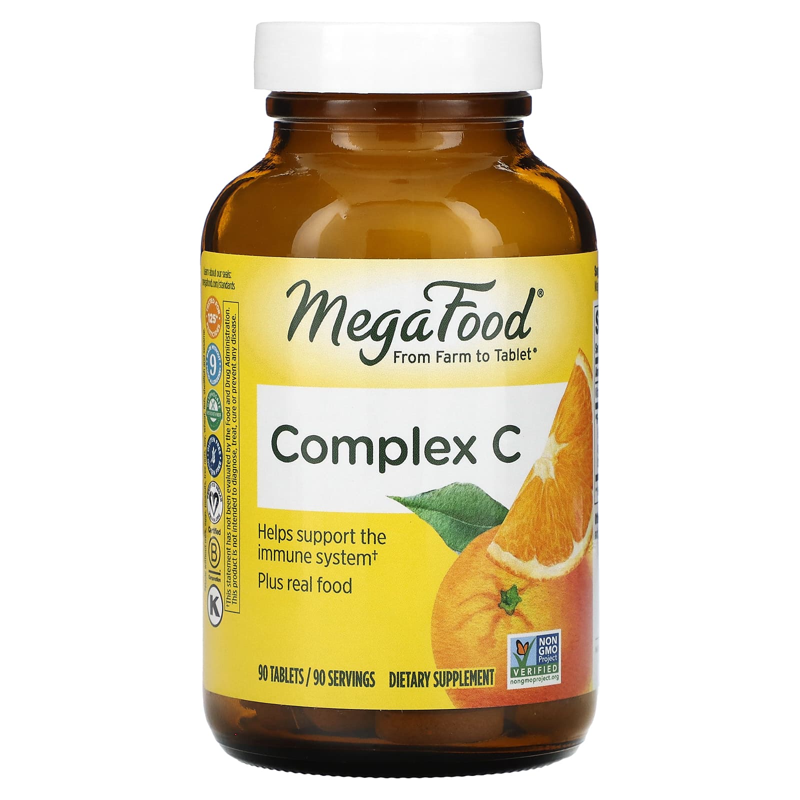 Megafood, Complex C, 90 Tablets UPC 051494101346 | HiLife Vitamins
