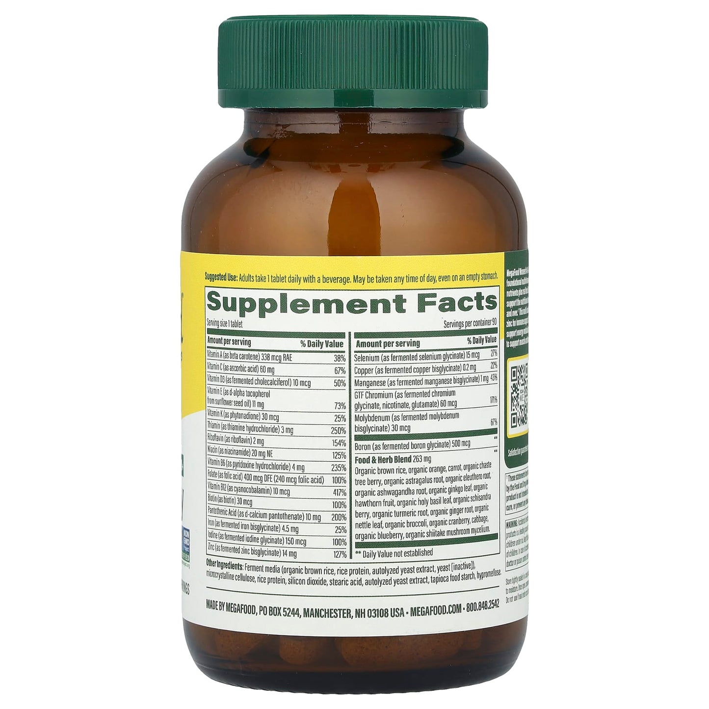 Megafood, Women's 40+ One Daily Multivitamin, 90 Tablets UPC 051494102671 | HiLife Vitamins