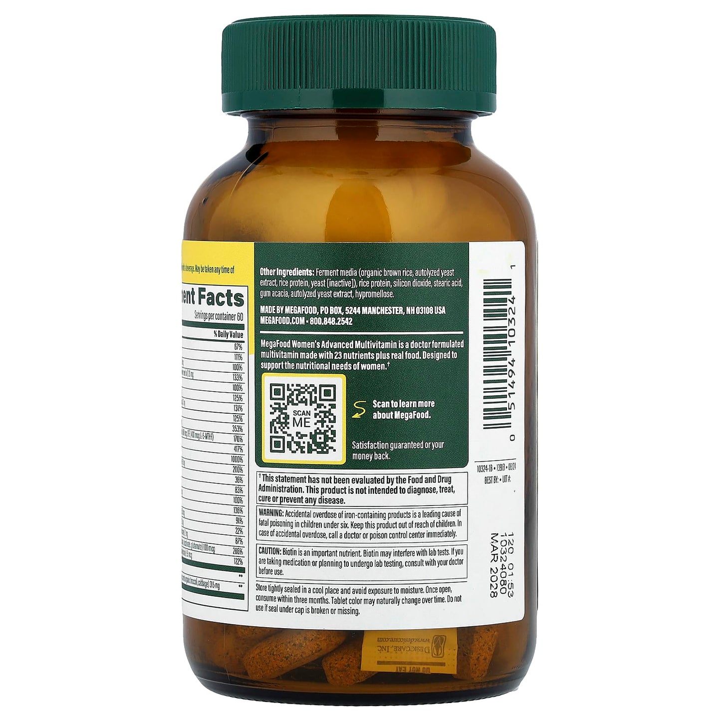 Megafood, Multi For Women, 120 Tablets - 051494103241 | Hilife Vitamins