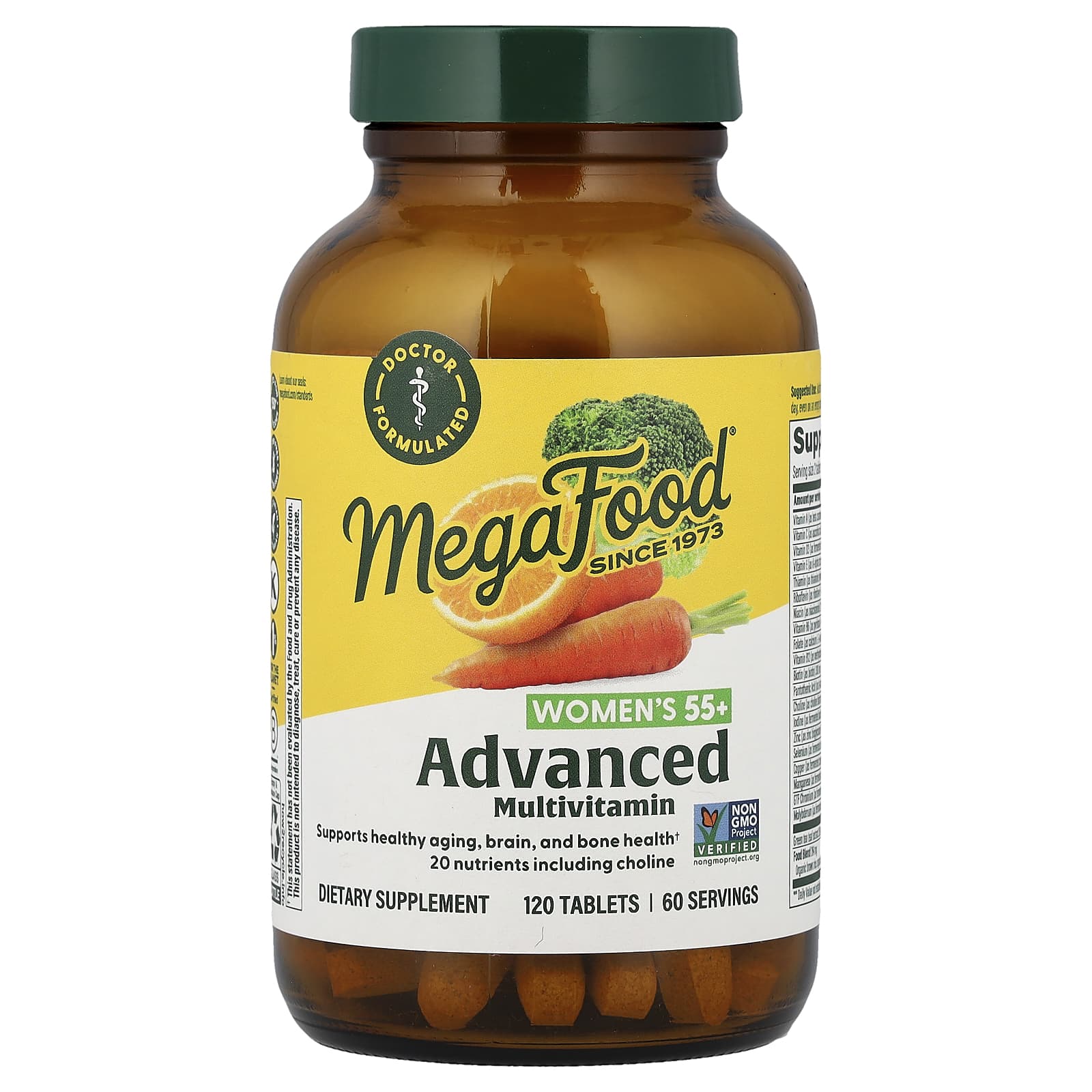 Megafood, Women's 55+, Advanced Multivitamin, 120 Tablets UPC 051494103272 | HiLife Vitamins
