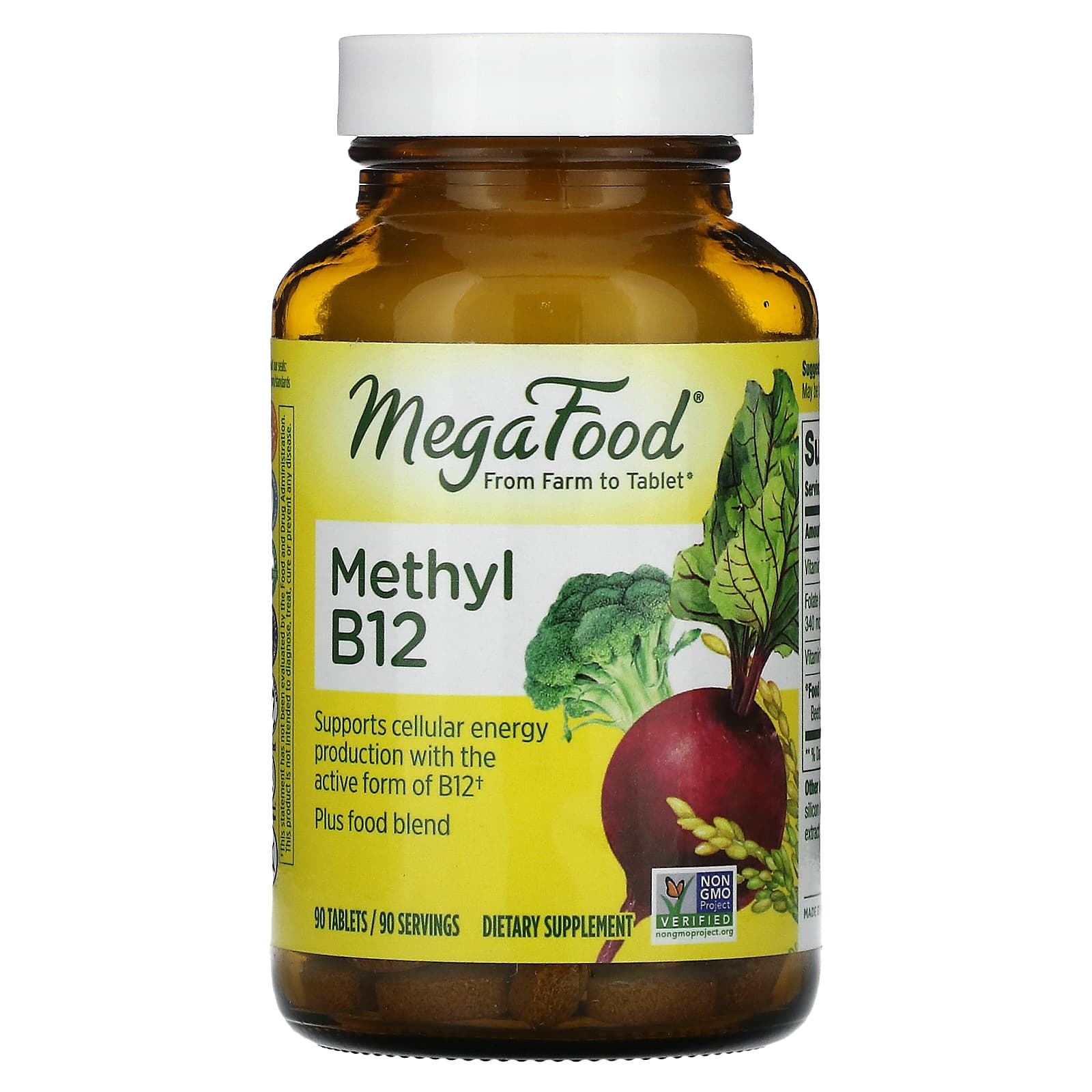 Megafood, Methyl B12, 90 Tablets UPC 051494103333 | HiLife Vitamins