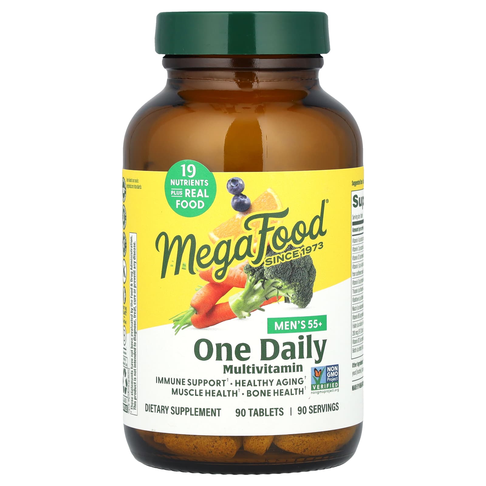Megafood, Men's 55+, One Daily Multivitamin, 90 Tablets UPC 051494103562 | HiLife Vitamins