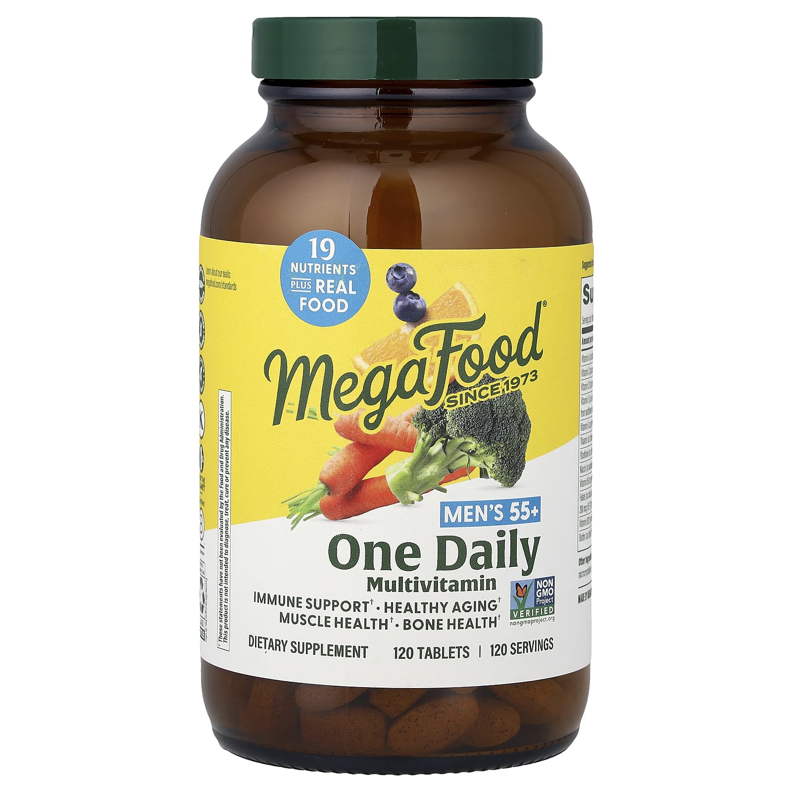 Megafood, Men's 55+, One Daily Multivitamin, 120 Tablets UPC 051494103579 | HiLife Vitamins