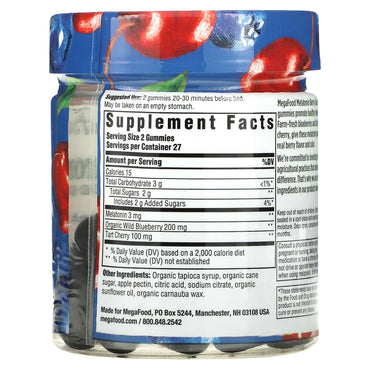 Megafood, Melatonin Berry Good Sleep, 54 Gummies UPC 051494104156 | HiLife Vitamins