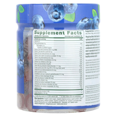 Megafood, Men’s Multi, Wild Blueberry, 60 Gummies UPC 051494104354 | HiLife Vitamins