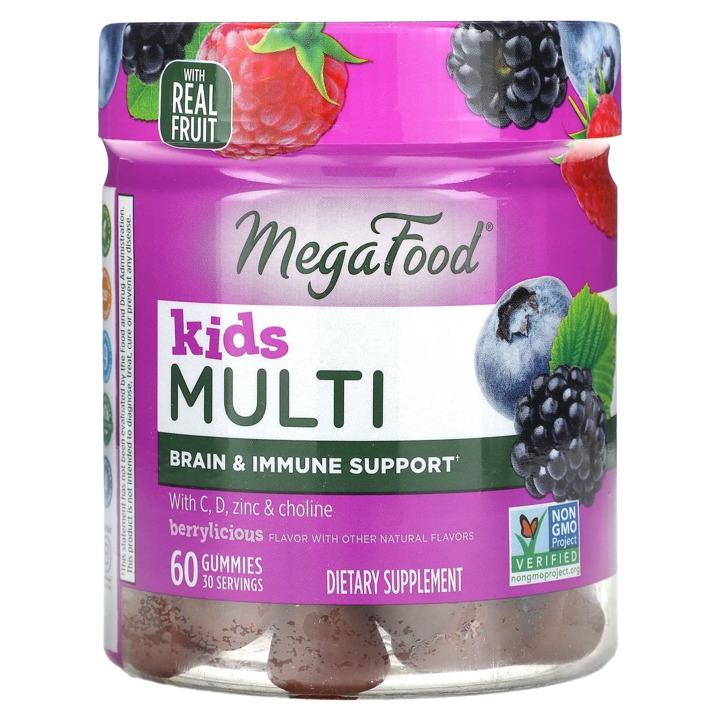 Megafood, Kids Multi, Berrylicious, 60 Gummies UPC 051494104361 | HiLife Vitamins