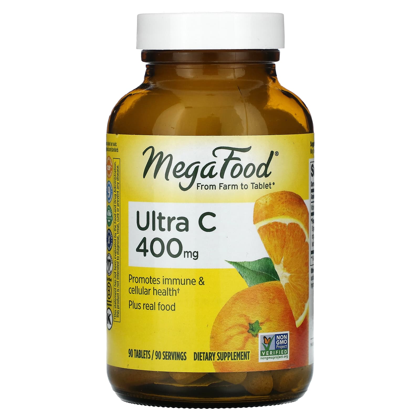 Megafood, Ultra C, 400 mg, 90 Tablets UPC 051494104392 | HiLife Vitamins