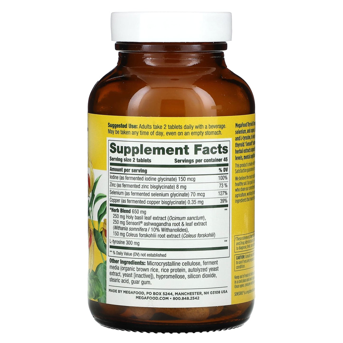 Megafood, Thyroid Strength, 90 Tablets UPC 051494200292 | HiLife Vitamins