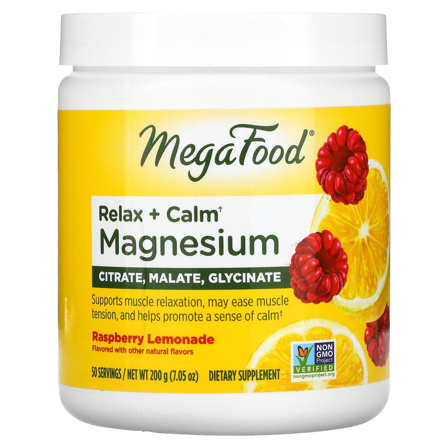 Megafood, Relax & Calm Magnesium, Raspberry Lemonade, 7.05 oz Powder UPC 051494601716 | HiLife Vitamins