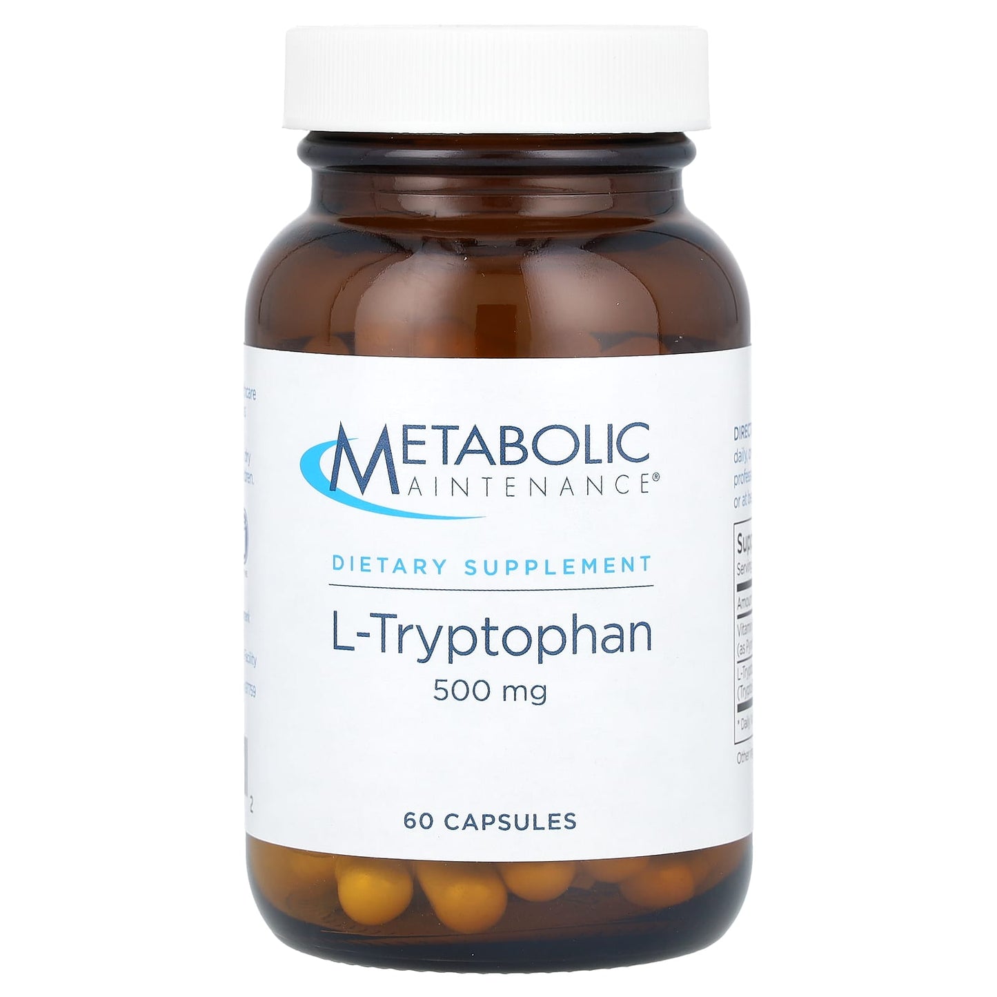 Metabolic Maintenance, L-Tryptophan, 500 mg, 60 Capsules UPC 838287001492 | HiLife Vitamins