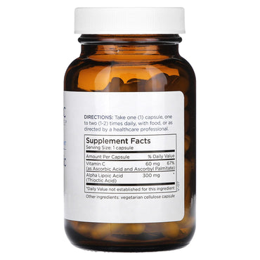 Metabolic Maintenance, Alpha Lipoic Acid, 300 mg, 90 Capsules UPC 838287002413 | HiLife Vitamins