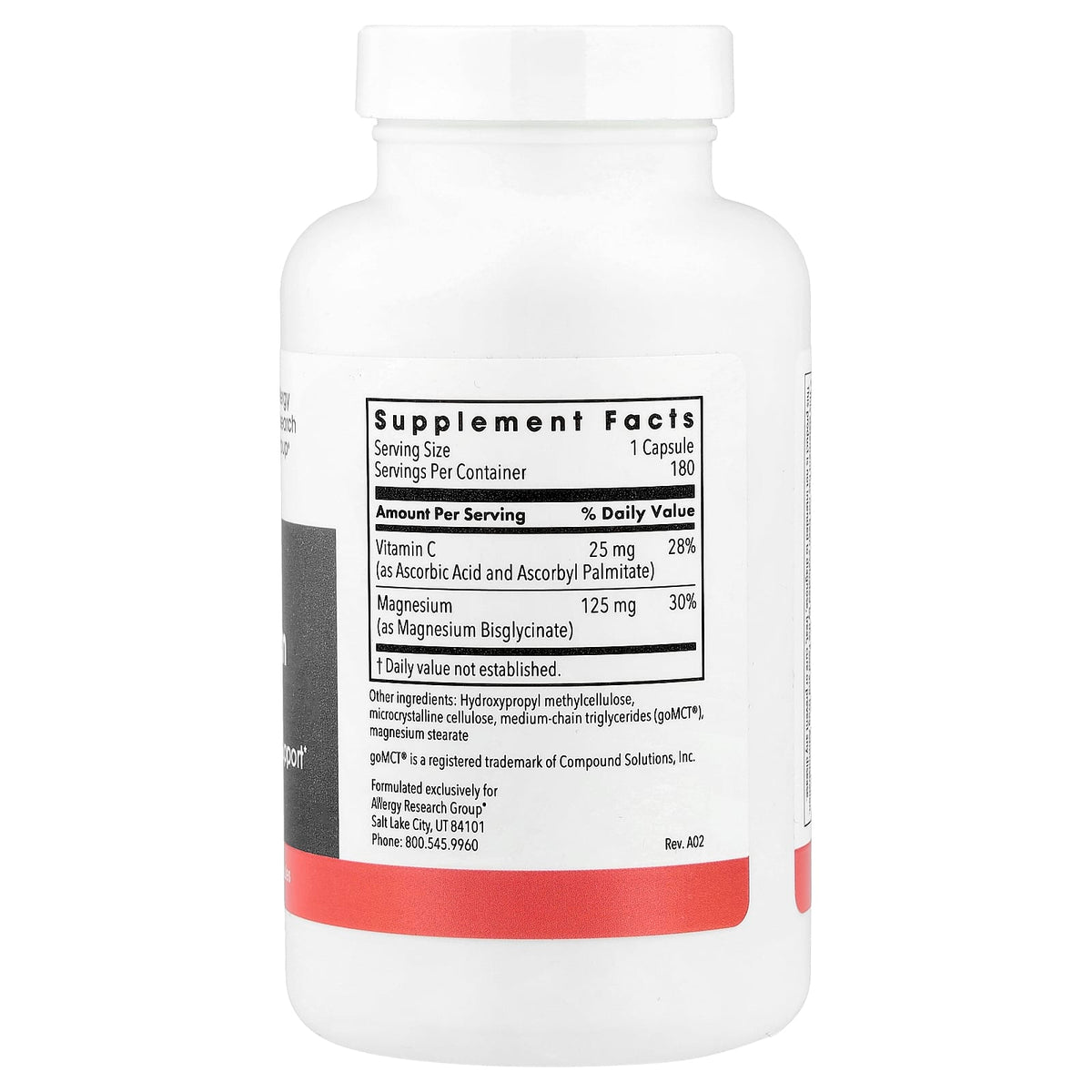 Metabolic Maintenance, Magnesium Glycinate, 180 Capsules UPC 838287004394 | Hilife Vitamins