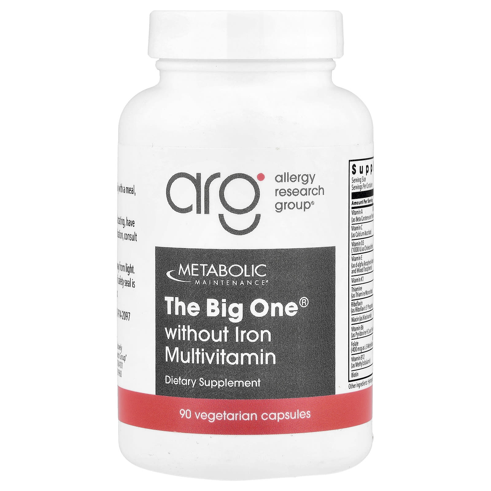 Metabolic Maintenance, The Big One® without Iron, 90 Capsules UPC 838287005209 | Hilife Vitamins