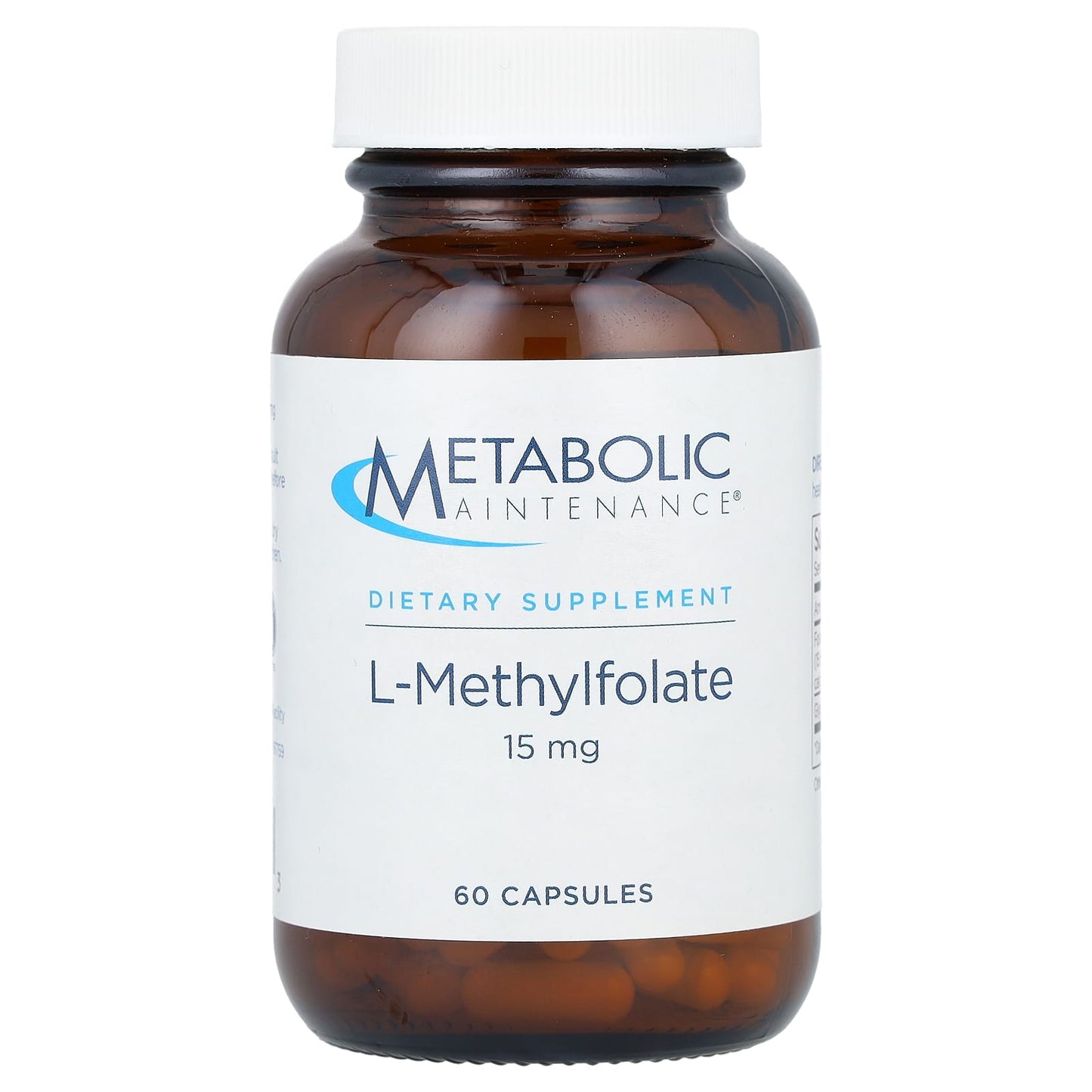 Metabolic Maintenance, L-Methylfolate, 15 mg, 60 Capsules UPC 838287005513 | Hilife Vitamins