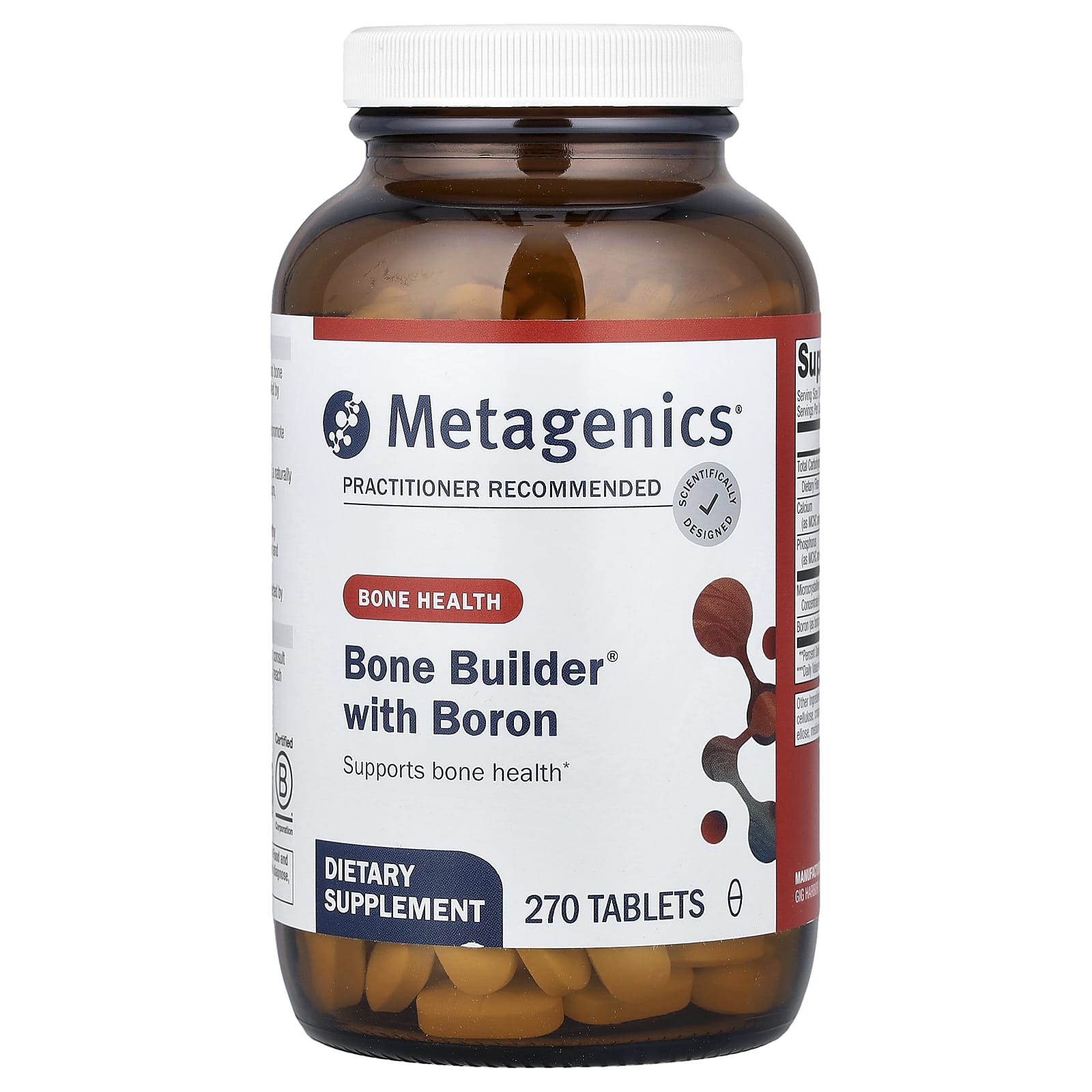 Metagenics, Bone Builder® With Boron, 270 Tablets UPC 755571013156 | HiLife Vitamins