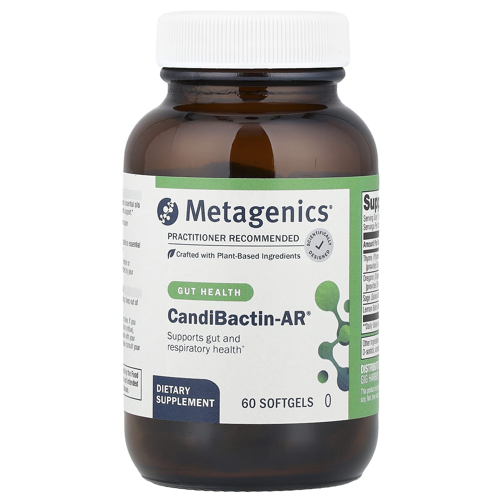 Metagenics, Candibactin-Ar, 60 Softgels UPC 755571013354 | HiLife Vitamins