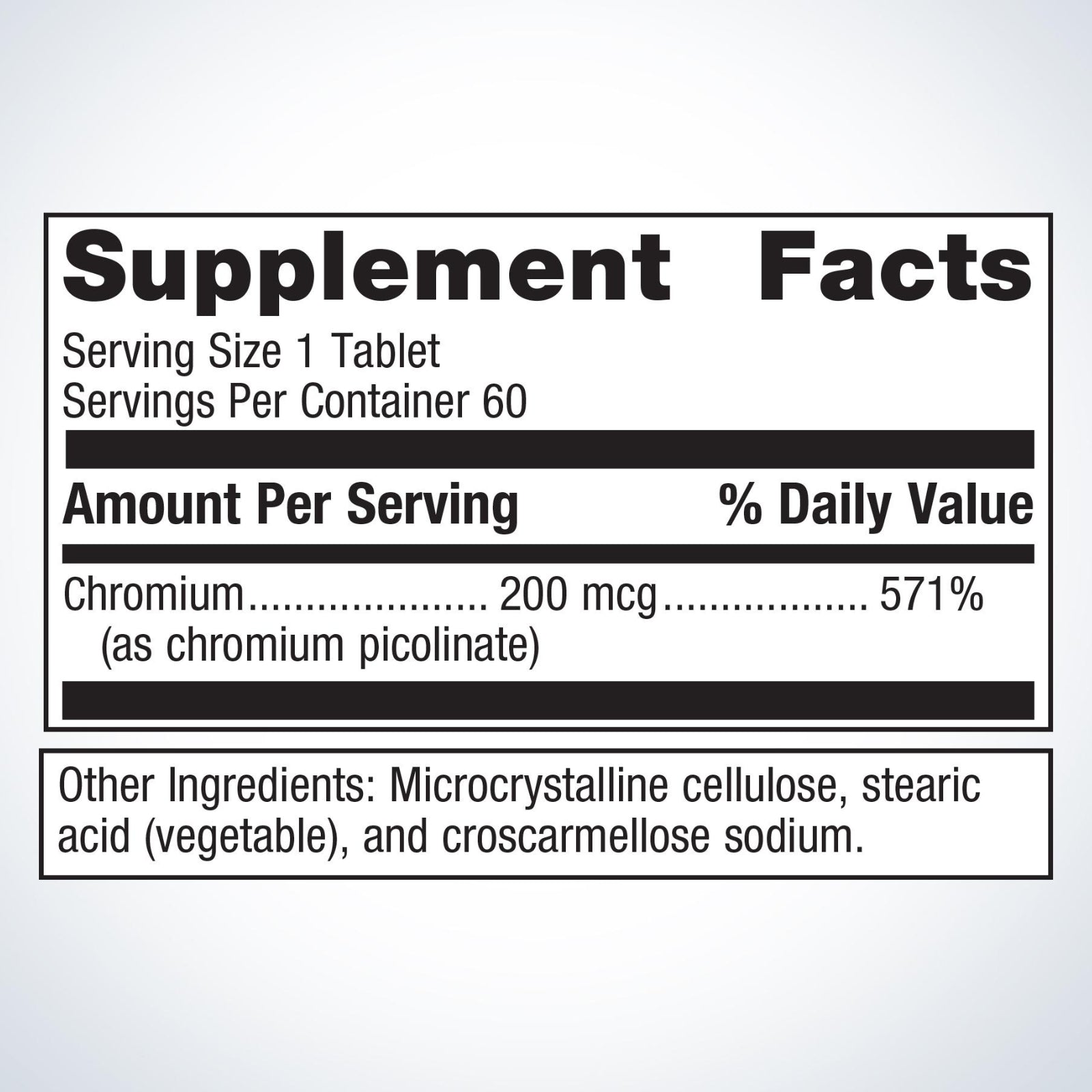 Metagenics, Chromium Picolinate, 60 Tablets UPC 755571013637 | HiLife Vitamins