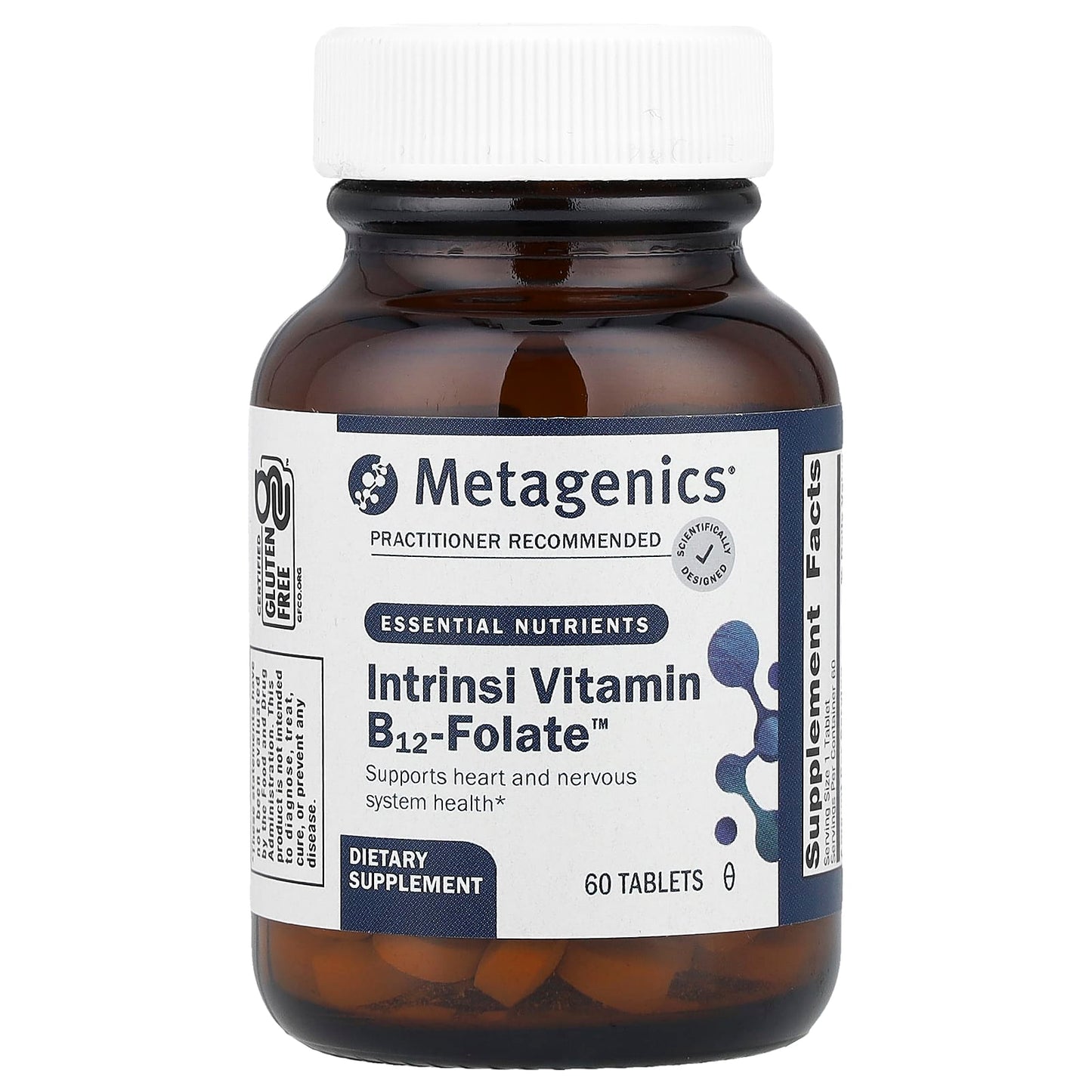 Metagenics, Intrinsi Vitamin B12-Folate™, 60 Tablets UPC 755571019509 | HiLife Vitamins