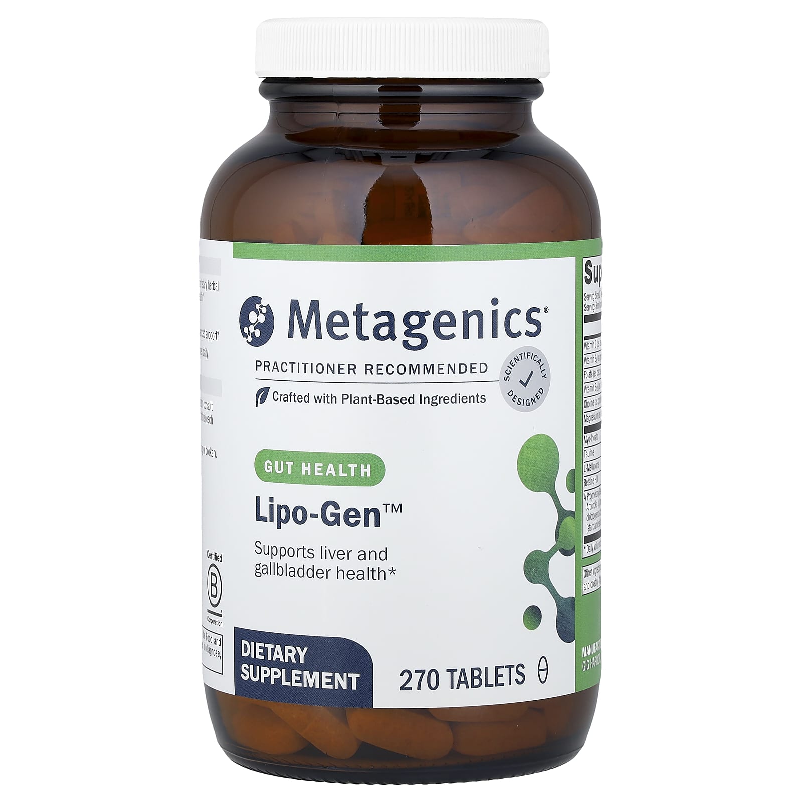 Metagenics, Lipo-Gen™, 270 Tablets UPC 755571022004 | HiLife Vitamins