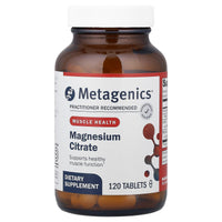 Metagenics, Magnesium Citrate, 120 Tablets UPC 755571023001 | HiLife Vitamins