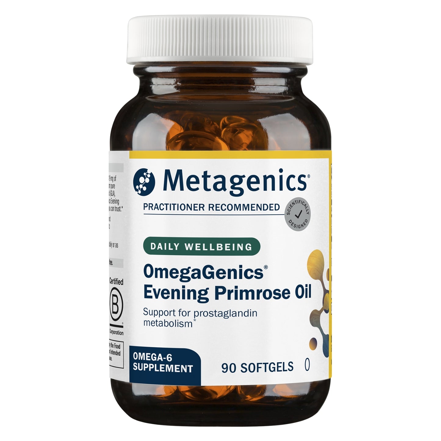 Metagenics, Omegagenics Evening Primrose Oil, 90 Softgels UPC 755571023155 | HiLife Vitamins