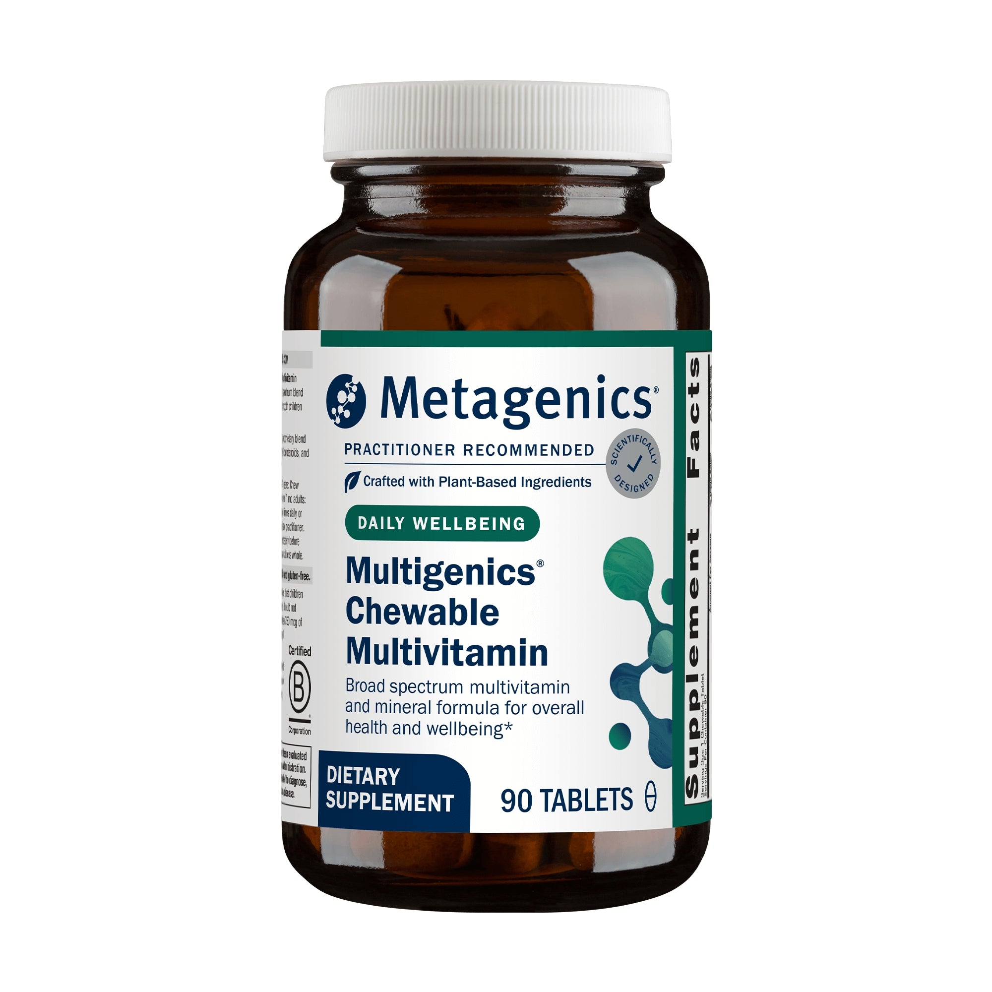 Metagenics, Multigenics Chewable Multivitamin, 90 Tablets UPC 755571023698 | HiLife Vitamins