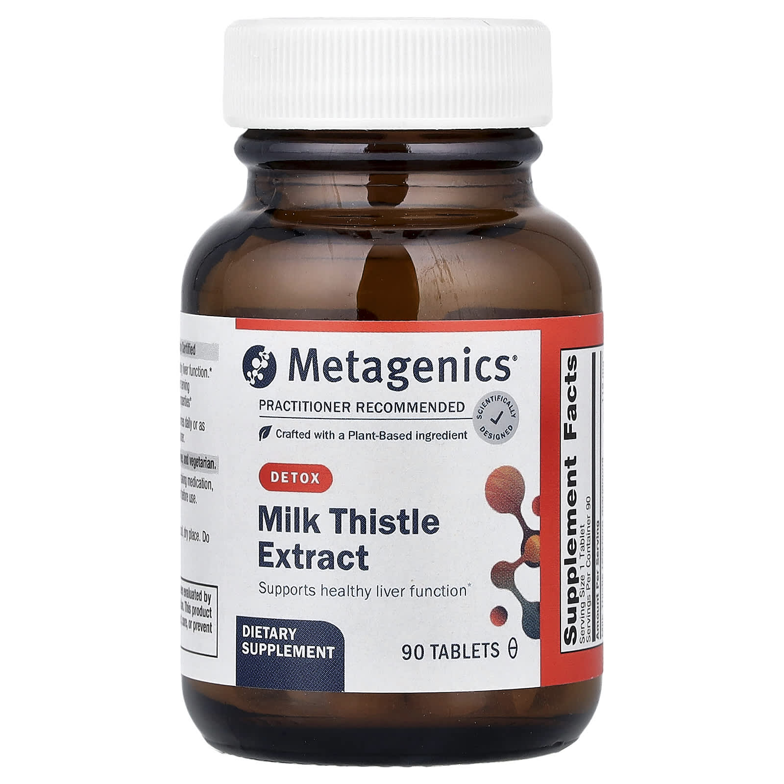 Metagenics, Milk Thistle Extract, 90 Tablets UPC 755571028204 | HiLife Vitamins