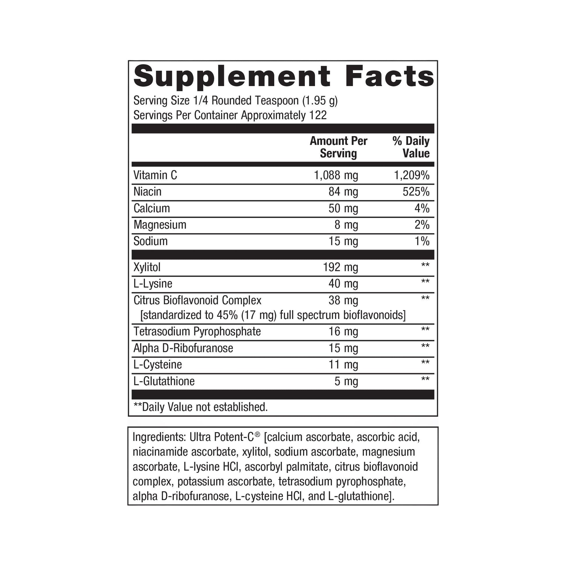 Metagenics, Ultra Potent-C® Vitamin C Powder, 8 Oz Powder UPC 755571030627 | HiLife Vitamins