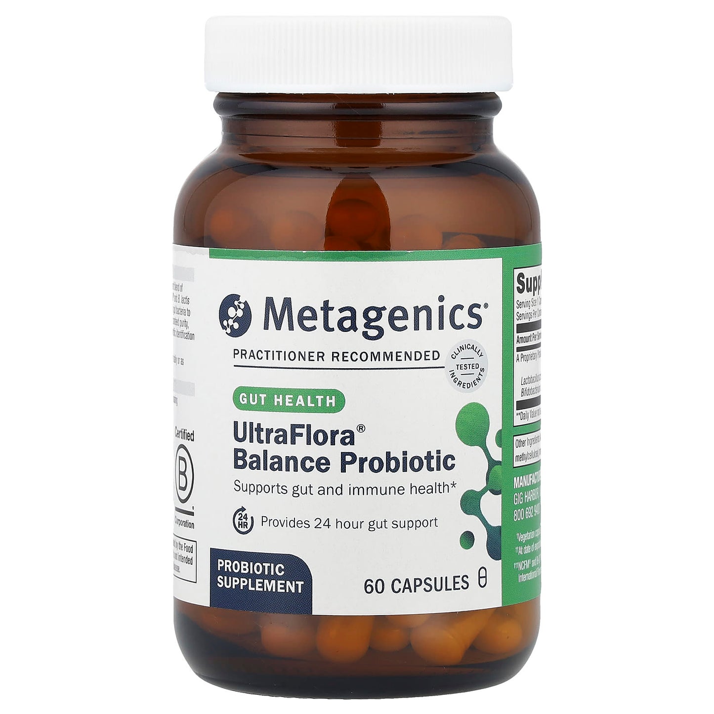 Metagenics, UltraFlora Balance, 60 Capsules UPC 755571031143 | HiLife Vitamins