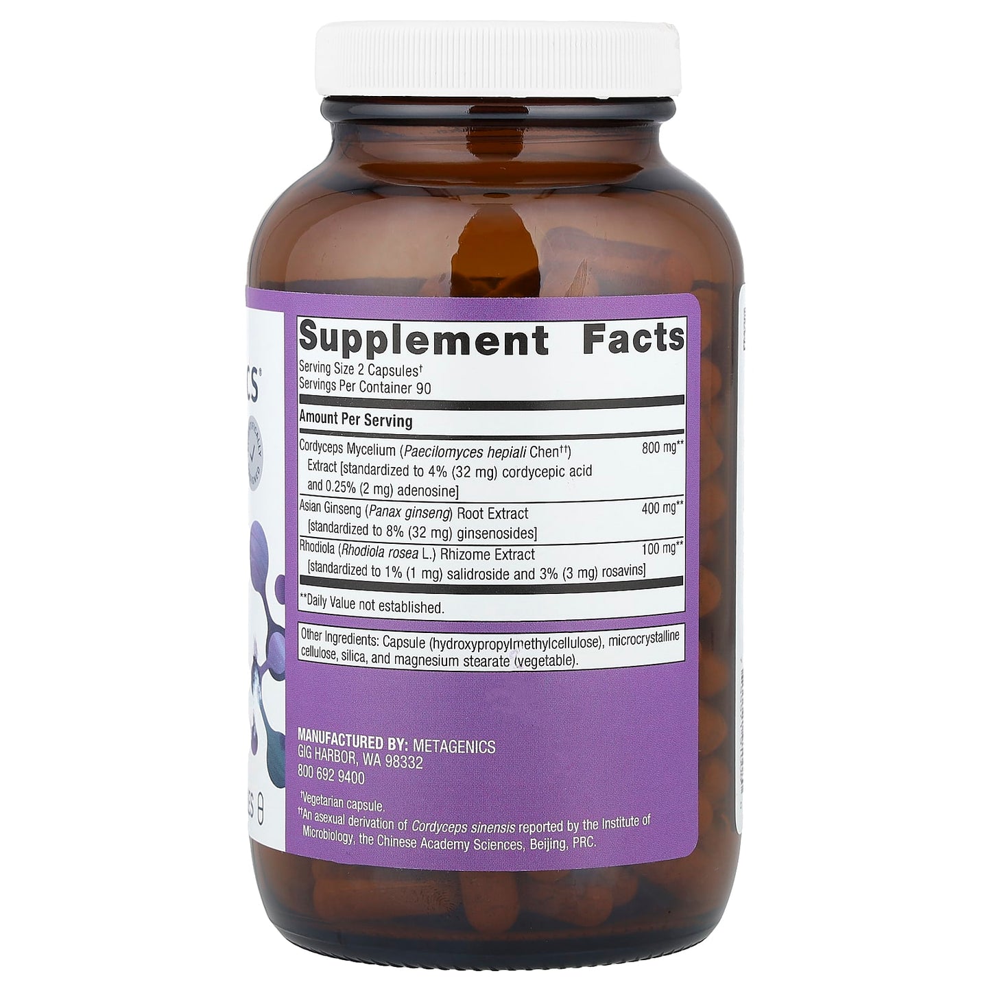 Metagenics, Adreset, 180 Capsules UPC 755571910080 | HiLife Vitamins