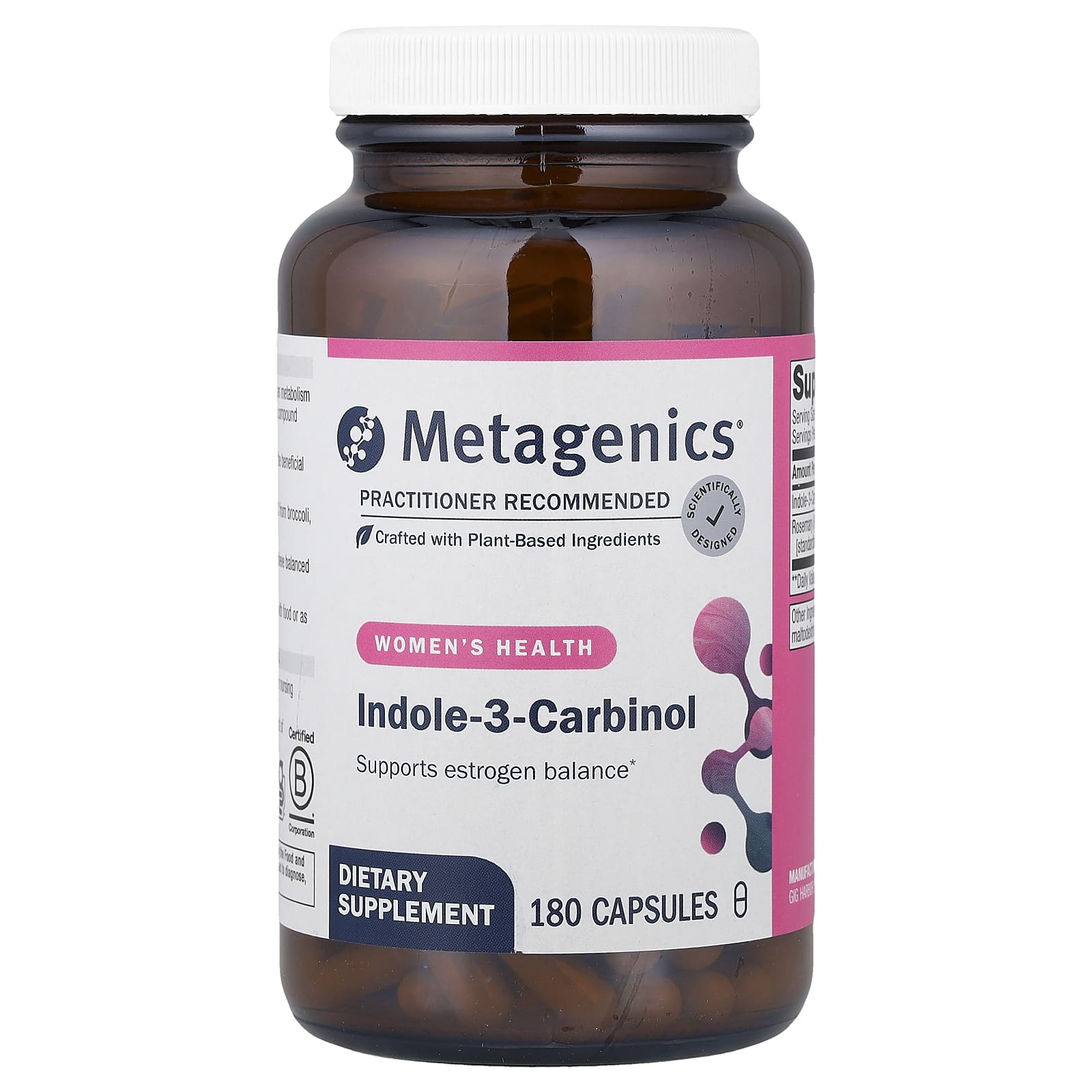 Metagenics, Women's Health, Indole-3-Carbinol, 180 Capsules UPC 755571910219 | HiLife Vitamins