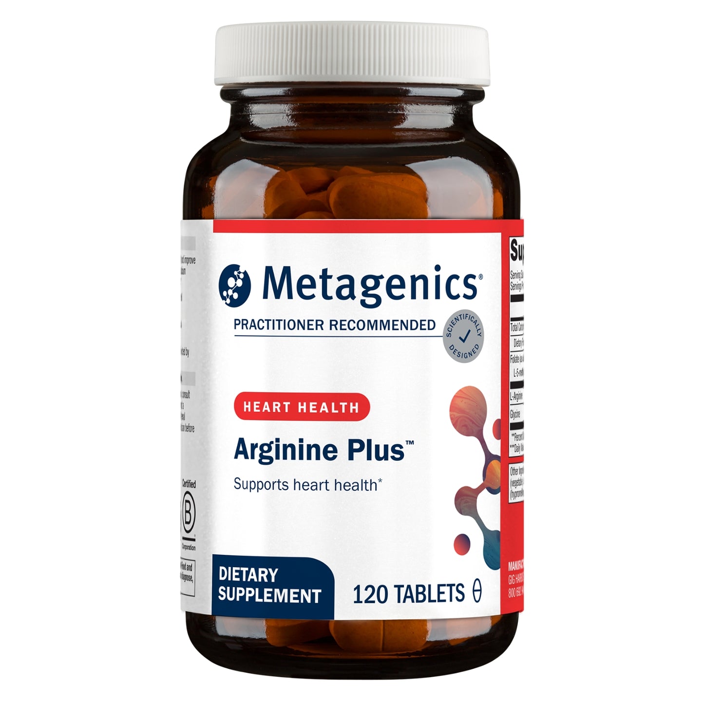 Metagenics, Arginine Plus, 120 Tablets UPC 755571910554 | HiLife Vitamins