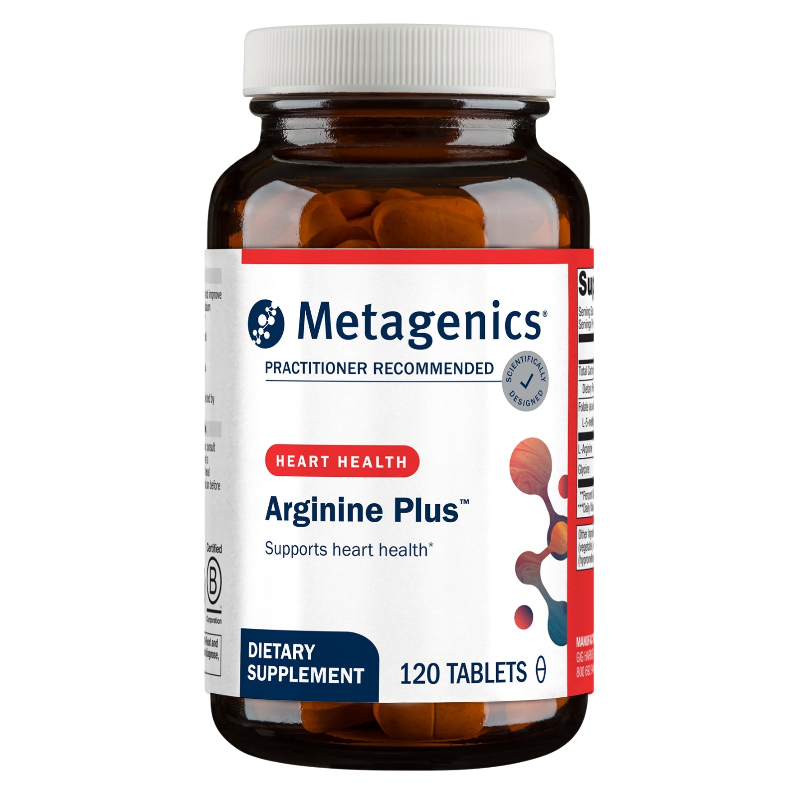 Metagenics, Arginine Plus, 120 Tablets UPC 755571910554 | HiLife Vitamins