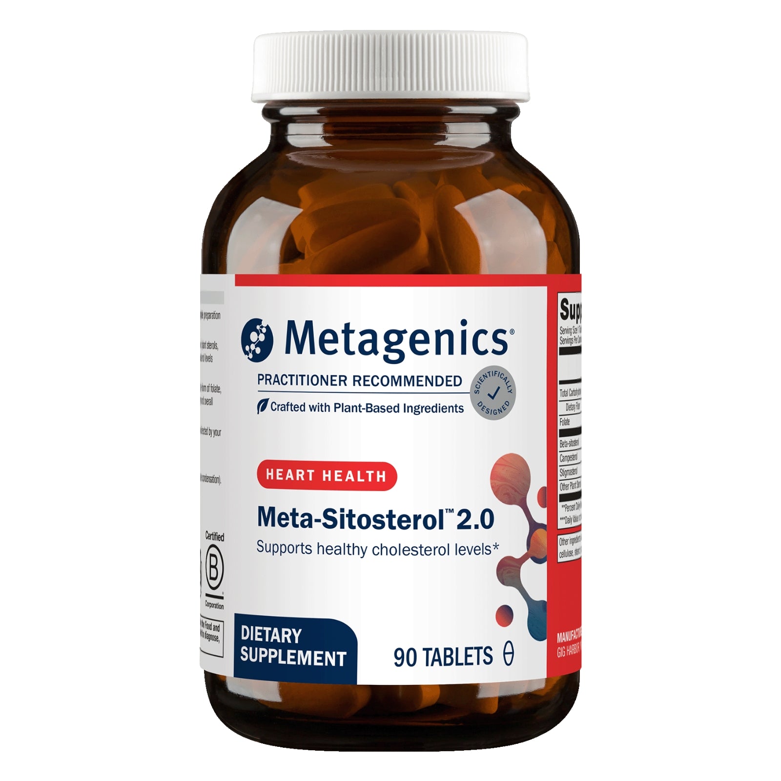 Metagenics, Meta Sitosterol 2.0, 90 Tablets UPC 755571910660 | HiLife Vitamins