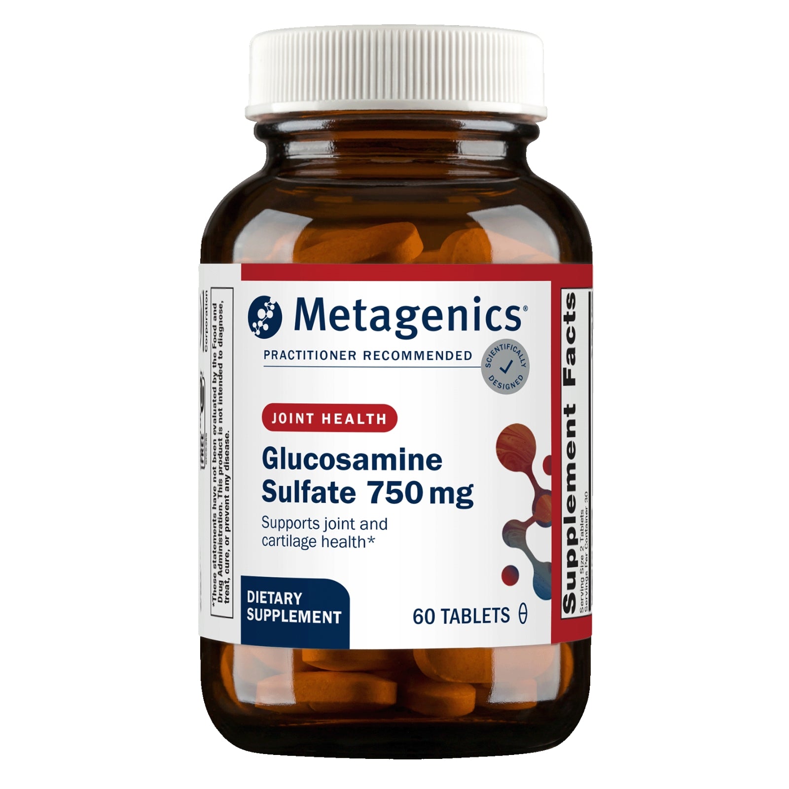 Metagenics, Glucosamine Sulfate 750mg, 60 Tablets UPC 755571911230 | HiLife Vitamins