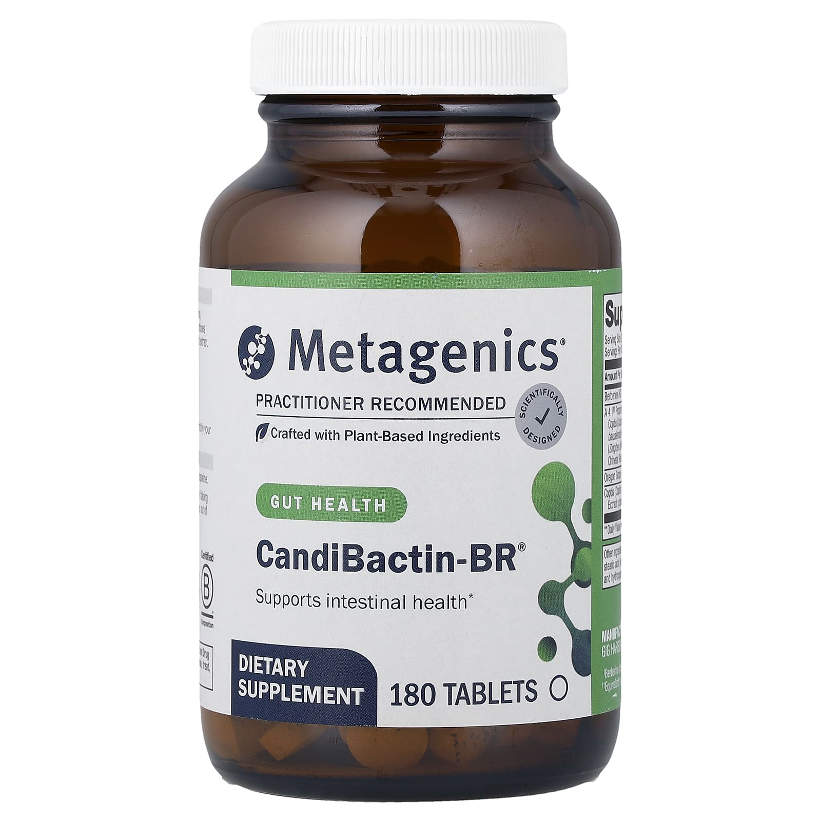 Metagenics, CandiBactin-BR®, 180 Tablets UPC 755571912596 | HiLife Vitamins