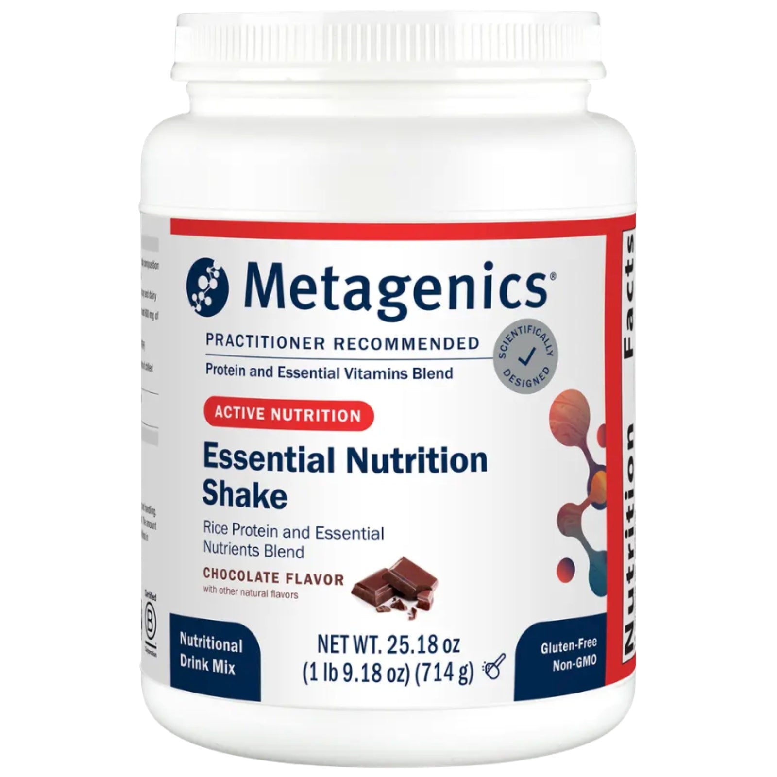 Metagenics, Essential Nutrition Shake, Chocolate Flavor, 1lb 9.18 oz (714 g) UPC 755571917300 | HiLife Vitamins