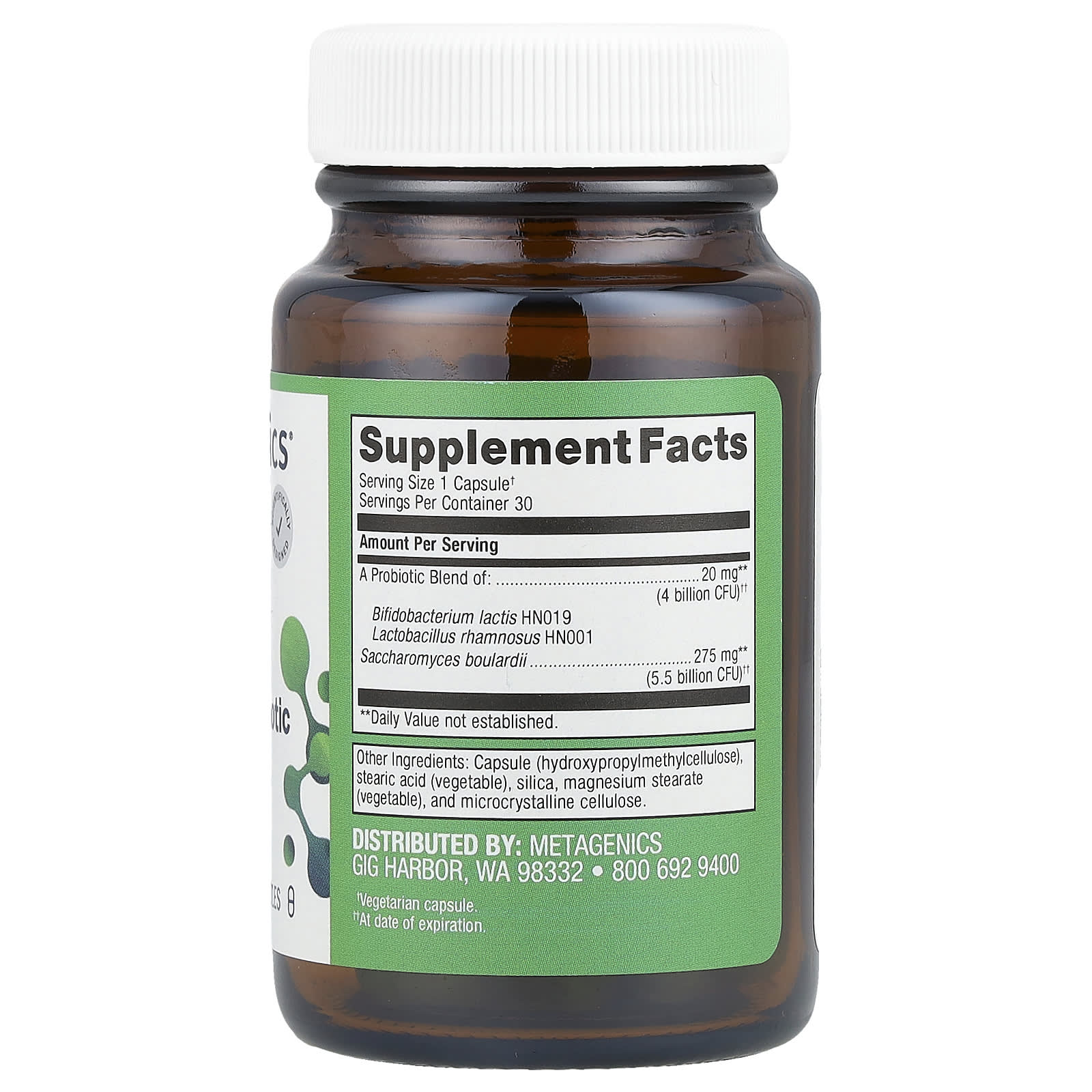 Metagenics, UltraFlora Acute Care, 30 Capsules UPC 755571918154 | HiLife Vitamins